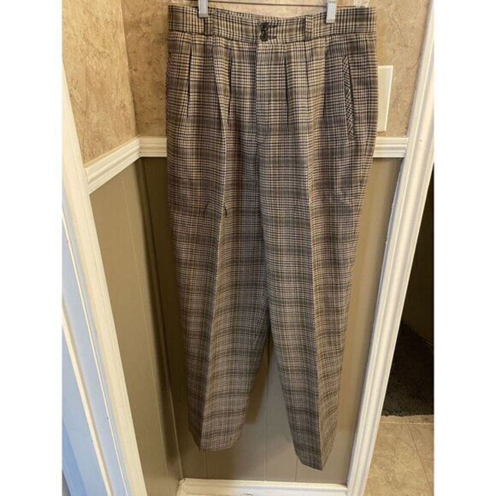 Vintage Alanni By Donnybrook Plaid Wool Slacks Fully Lined Women's 31" Waist‎